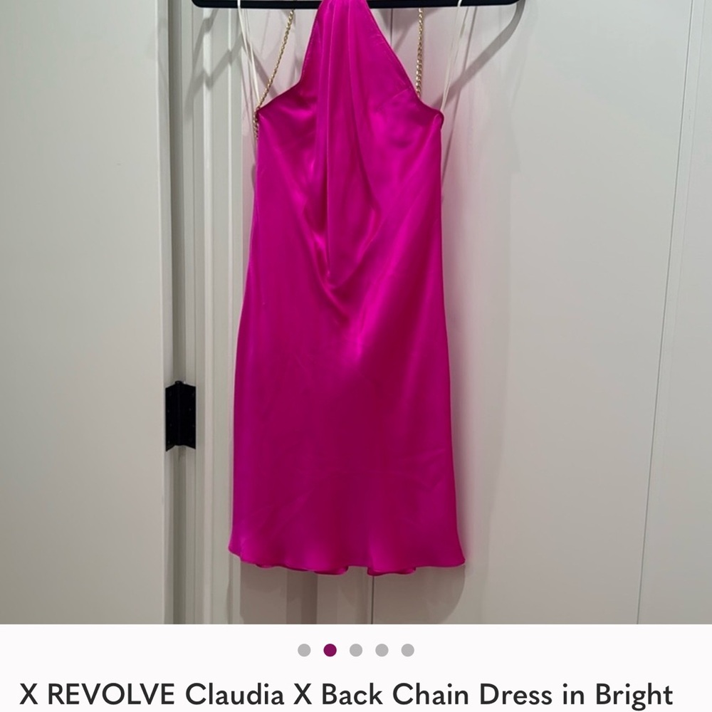 Amanda Uprichard Backless Dress in Vibrant Pink